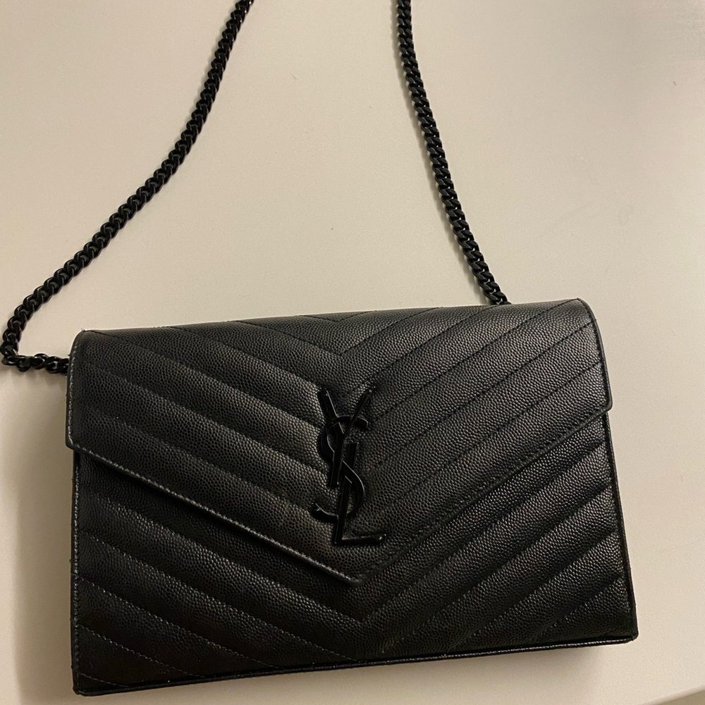 Saint Laurent Classic Cassandre Chain Wallet